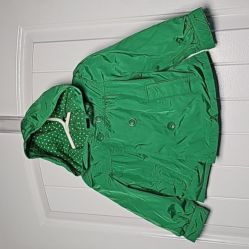 Gap 2T green rain jacket